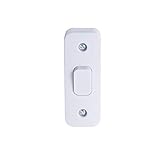 Schneider Electric Lisse White Moulded - Single 2 Way Architrave Light Switch with 16 mm Pattress, 10AX, GGBL1012116AS, White