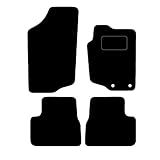 Lusso Floor Carpet Mats for Car | Tailored/Compatible to Fit with Peugeot 207 CC Convertible | DELUXE Carpet | Front & Rear with Heel Pad | 4-Piece Set with Clips (Black Edging)