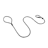 Dog & Field Signature Slip Lead for Dogs, Black. 1.25m Lightweight Slip Leash, with Sliding Rubber Stopper for Training - No Collar or Harness Needed (Black)