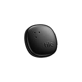 Tile by Life360 Sticker - Small Bluetooth Tracker, Remote Finder and Item Locator for Bikes, Glasses and More, Both iOS and Android Compatible, Phone Finder, Pack of 1 (Black)