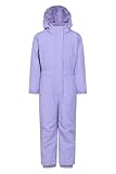 Mountain Warehouse Cloud Kids Snowsuit - Waterproof, Adjustable, One Piece Jumpsuit, Taped Seams, Fleece Lining, Girls & Boys - For Rain, Ski, Winter Light Purple Kids Size 5-6 Years