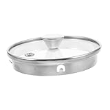 LALADEFIEE Heat Resistant Glass Teapot Lid Replacement Inner Diameter Clear Kettle Cover with Knob Handle for Brewing Tea Coffee Hot Water Home Kitchen Accessory