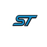 AQXYWQLL 3d Metal Logo ST Embelm Letters Car Grill Trunk Badge Compatible with Fiesta Focus MK2 MK3 MK4 Kuga Puma Mondeo ST Sticker Accessories(Color:Sticker Blue)