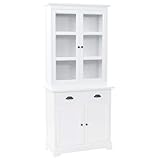 Lauuoeriau Home Items,Welsh Dresser with 4 Doors MDF and Pinewood 80x40x180 cm,suit furniture