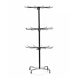BestAlice 3 Tier Rotating Jewelry Display Holder, Necklace Rack, Fashion Counter Tree Stand, Adjustable Metal Holder