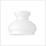 LUMIS Glass Oil Lamp Cowl Lampshade Cover, Large, Width at Base: 19cm Dia. (7½"), White