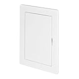 Awenta 100 x 150 mm Plastic Access Panel Door - White Opening Flap Cover Plate - Inspection Hatch - Door Latch - Concealed Hinge - Removable Door - Paintable Smooth Surface (4 x 6 Inches)