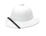 British Army WWI Pith Helmet Hat White Wolseley Safari Colonial Military Sun Hat