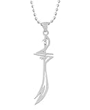 Silver IMAM ALI Zulfiqar Sword Stainless Steel Arabic Zulfakar Necklace F37