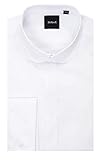Dobell Mens White Dress Shirt Regular Fit Penny Collar-17.5