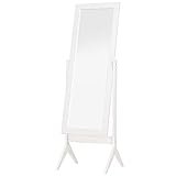 HOMCOM Full Length Mirror, Freestanding Adjustable Angle Dressing Mirror for Bedroom, Living Room, 148 x 47 cm, White