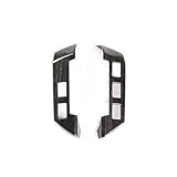 CAWEUER Steering Wheel Button Cover Trim Sticker,Compatible With Land Rover Discovery 3 LR3 04-09,Freelander 2 07-12,RR Sport 2005-09 Car Accessorie(Black wood grain)