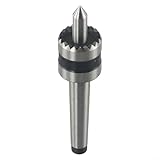 Zilimontt MT1 MT2 Wood Turning Tool, Heavy Duty Bearing Tailstock Wood Metal Lathe Center,Multitooth Wood Lathe Drive Center, Spring Loaded Design, Turning Tool Lathe Drilling Tailstock Support(MT1)