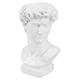 Cabilock David Statue Pen Holder Head Vase Greek Resin Sculpture Statues Decoration David Heads Planter Roman Statue Office Bookshelf Decor Home Handcraft