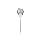 Snow Peak SCT-004 Titanium Spork, Lightweight, Compact for Camping/Backpacking, Eco-Friendly, Daily Use, Lifetime Product Guarantee, Silver