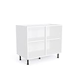 White 1000mm Kitchen Base Cabinet Carcass 18mm Cabinet Only