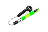 Korda Basix Mini Stow Green Carp Fishing Hanger Bobbin, Compact Bite Indicator for Tight/Slack Lines, Compatible with Most Buzzers, Adjustable Weight and Mini Isotope Ready - KBX029