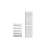 Wooden Louvre Door - Extra Smooth - Finished White Double Coated - Sanded, Polished, Ready to Use- Internal Louvered Door - D.I.Y, Wardrobe Doors, Cupboard Doors