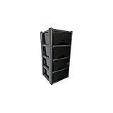 Neat. 4 Plastic Storage Drawers Unit with See-Through Drawers, Compact Vertical Design – Durable Plastic, Ideal for Organizing Office Crafts, and Household Items, 80cm x L39cm x W39cm - Black