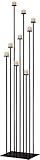 Black Candelabra Candle Holders Iron DIY Set of 9 Arm Cluster Taper Candle Holder for Pillar TeaLight Candles Tall Floor Candelabra for Wedding Birthday Large Livingroom Home Decoration