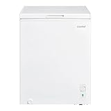 COMFEE' RCC146WH2UK(E) 143L Freestanding Chest Freezer with Temperature Control, 4 Star Freezer Rating, Suitable for Outbuildings, Garages and Sheds, White