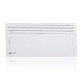 Eco Slimline Electric Panel Heater 2000W - Wall Mounted or Free Standing Space Heater with Thermostat & Digital Timer - Energy Efficient Electric Heater for Home Use - Convector Heater with UK Plug