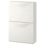 Ikea Trones Polypropylene Storage Cabinet for Storing Shoes, Gloves and Scarves , 52x18x39 cm (White) - Pack of 2