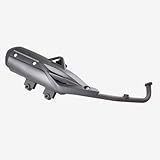 125cc Scooter Black Exhaust System compatible with Lexmoto Aura 125 LJ125T-18
