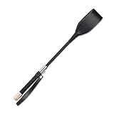 Modurio Horse Riding Crop 33cm – Lightweight Hobby Horse Accessory with Anti-Slip Grip – Durable PU Leather Hose Whip Crop Horseplay Training(Black)