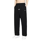 Men's Jogging Bottoms - Straight Tracksuit Bottoms Open Hem Relaxe Fit Breathable Quick Dry Jogging Pants Mens Lightweight Tracksuit Bottoms Jogger Comfortable Open Hem Jogging Trousers with Pockets