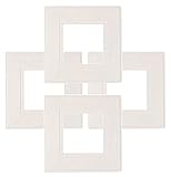 NCaan 4pk Light Switch Finger Plate (Single, White)