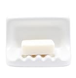 White Vintage Mounted Ceramic Soap Dish for Shower Wall,Retro Ceramic Soap Holder Porcelain Soap Dish Holder Tray for Home Bathtub Bathroom Sink Shower Wall Easy to Clean Keep Soap Dish Dry
