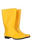 Mountain Warehouse Splash Womens Wellies - Waterproof Ladies Wellington Boots, Textile Lined, Sturdy Grip - Ideal for Festivals, Garden, Walking Mustard Adult Shoe Size 6