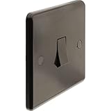 Art Deco Emporium 1Gang 4Way 10Amp Wall Switch in Vintage Period Style Bakelite Dark Brown Part of The New Exalt V2.0 Brand. Standard UK Single Pole INT Rocker Light Switch 1-Gang