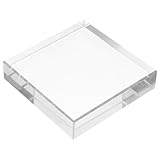 INOOMP Clear Crystal Paperweight Square Glass Block for Office Desk, Home Crafts, Photography and Reading Desk Heavy Decorative Paperweight