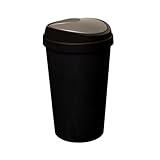 Spectraplast® 50L Top Touch Kitchen Bin Large Indoor Rubbish Bin with Coloured Lids (Black, Blue, Red, Silver, Green, Yellow) – Hands-Free Waste Disposal for Kitchen, Home, Office & Recycling (SILVER)