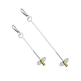 Parrot Skewer Feeder, 2 PCS Stainless Steel Bird Fruit Skewers Budgie Toys, Bird Food Holder Cage Accessories, Fruit and Vegetable Holder for Budgie Parakeet Cockatiel Cage Feeding, Silver Color