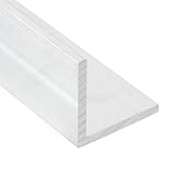 sourcing map Aluminum Angle, 1.57"x1.57"x14" Long 0.16" Wall Thick 6063 Aluminum Bars T5 Temper Mill Stock for Building Construction, Furniture, Shelves, Brackets, DIY, Industrial 1pcs
