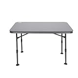 Berghaus Freeform Large Deluxe Table with Sturdy Aluminium Frame, Lightweight, Compact, Folding, Portable, Collapsible, Ideal for Camping, Festivals, BBQs & Outdoor Events, includes Carry Bag, Black