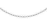 CARISSIMA Women's 9 ct White Gold 1.3 mm Round Belcher Chain Necklace of Length 46 cm/18 Inch