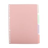 4pcs Binder Dividers, A5/B5/A4 6-Hole Colorful Ring Binder Divider, PP Binder Index Tabs Binder Index Page for Notebooks Travel Diary(B5)