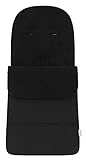 Babycurls Fleece Lined Snuggly Cosytoes Footmuff Universal Fitting for Pushchairs Strollers Prams Buggys Baby Joggers 95-100cm Black