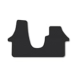 VW Transporter T5 (2003-2015) [Double Seat] Rubber Van Mats Accessories Tailored Fit Compatible Accessory Waterproof Protection Non-Slip Car Floor Mats 3mm Thick Full Coverage Durable Coverage with