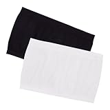 2 Pcs Soft Seamless Strapless Bra,Breathable Non Padded Strapless Bandeau Bra,Anti Exposed Stretchy Bandeau Tops Women for 60-100cm Chest Circumference Sizes,for Teenage Girls,Lady Black