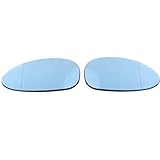 KYYET Side Wind Door Rear Heated Mirror Glass For E82 E90 E91 E92 E46- Blue Tinted (Left&Right)