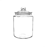 Olympia Biscotti Biscuit Cookie Jar with Lid 6.5 Litre, Clear Glass, Size: 293(H) x 200(Dia) mm - Sweets, Confectionery, Cereal, Pasta, Dry Food Storage Jar - Vintage Style, Dishwasher Safe | GM581