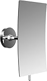Emco Pure 3x Magnification Chrome Shaving and Vanity Mirror Wall Mounted for Sticking in the Bathroom-A Mirror Ideal for Make-Up and Shaving