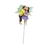 KESOTO Fairy And Boy Embracing Creative Stake Garden Figurine for The Patio of