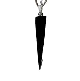 Elegant Whitby Jet Tapering Pendant