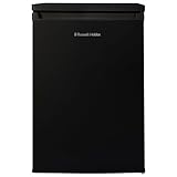 Russell Hobbs Under Counter Larder Fridge 127 Litre with Adjustable Thermostat & Feet, 3 Removable Shelves, Internal LED Light, Reversible Door, Black, 2 Year Guarantee RH85UCLF552E1B